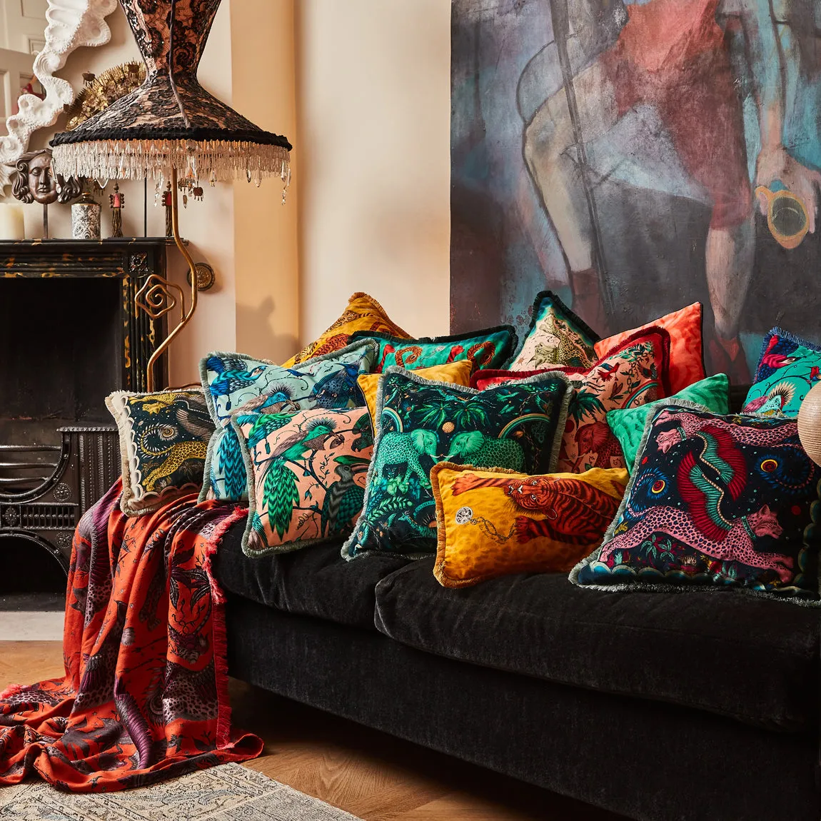 Audubon Luxury Velvet Cushion