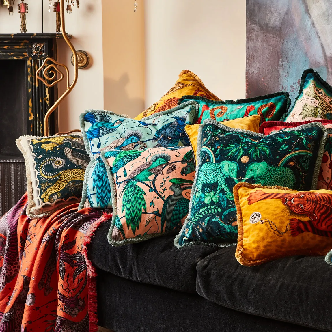 Audubon Luxury Velvet Cushion