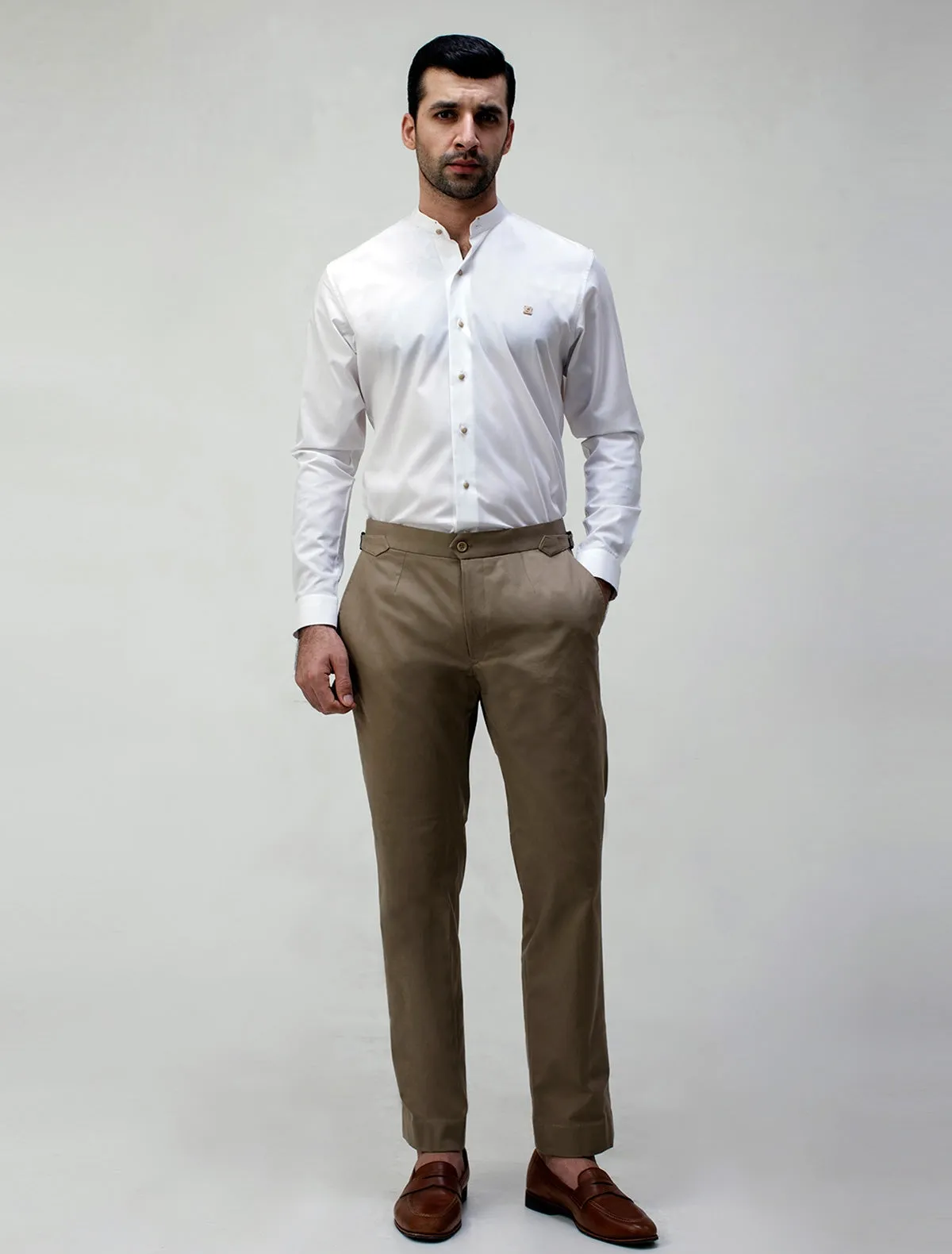 BEIGE BUCKLE PANT