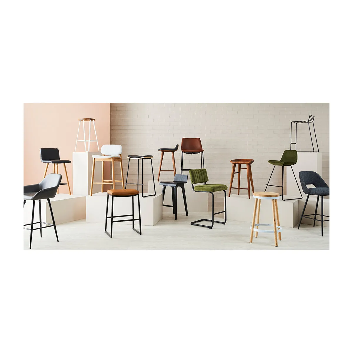 Blake Velvet Bar Stool