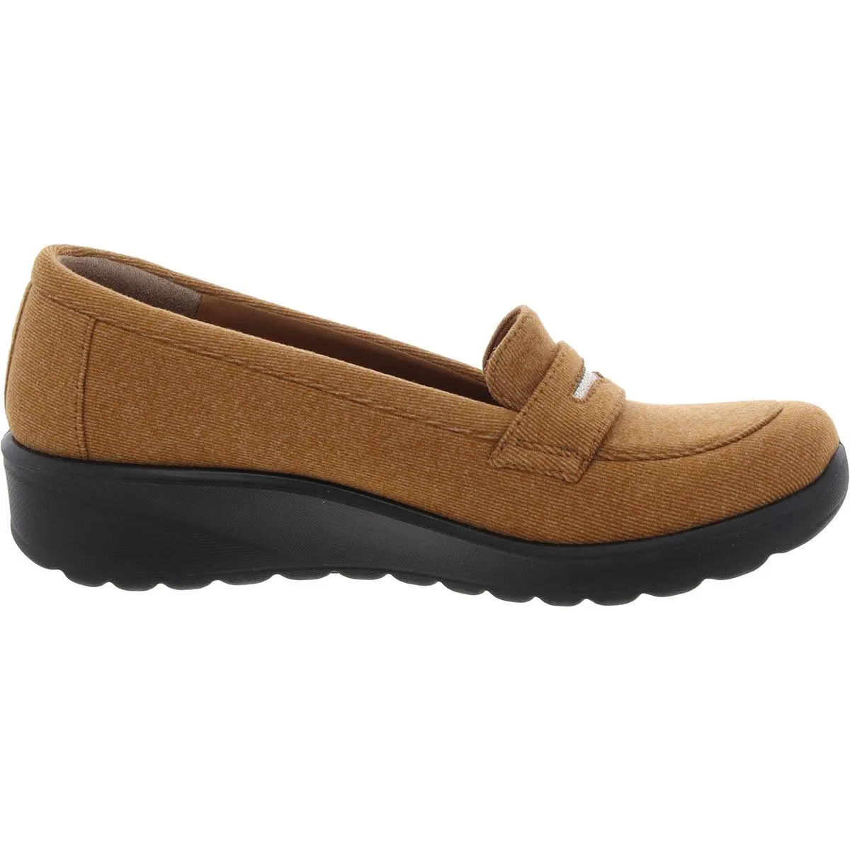 Bzees Womens Gamma Comfort Insole Platform Loafers