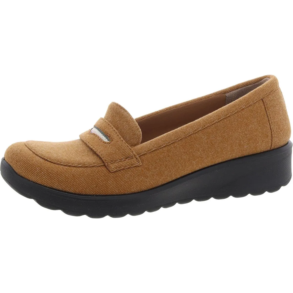 Bzees Womens Gamma Comfort Insole Platform Loafers