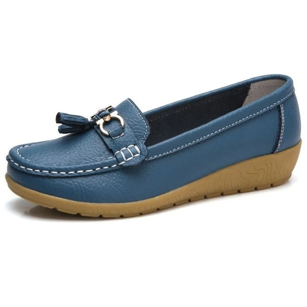 Genuine Leather Loafer Shoes For Women