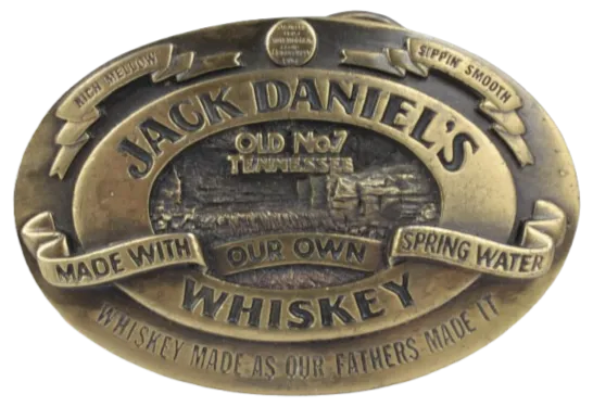 Jack Daniels Old No 7 Tennessee Brass Belt Buckle