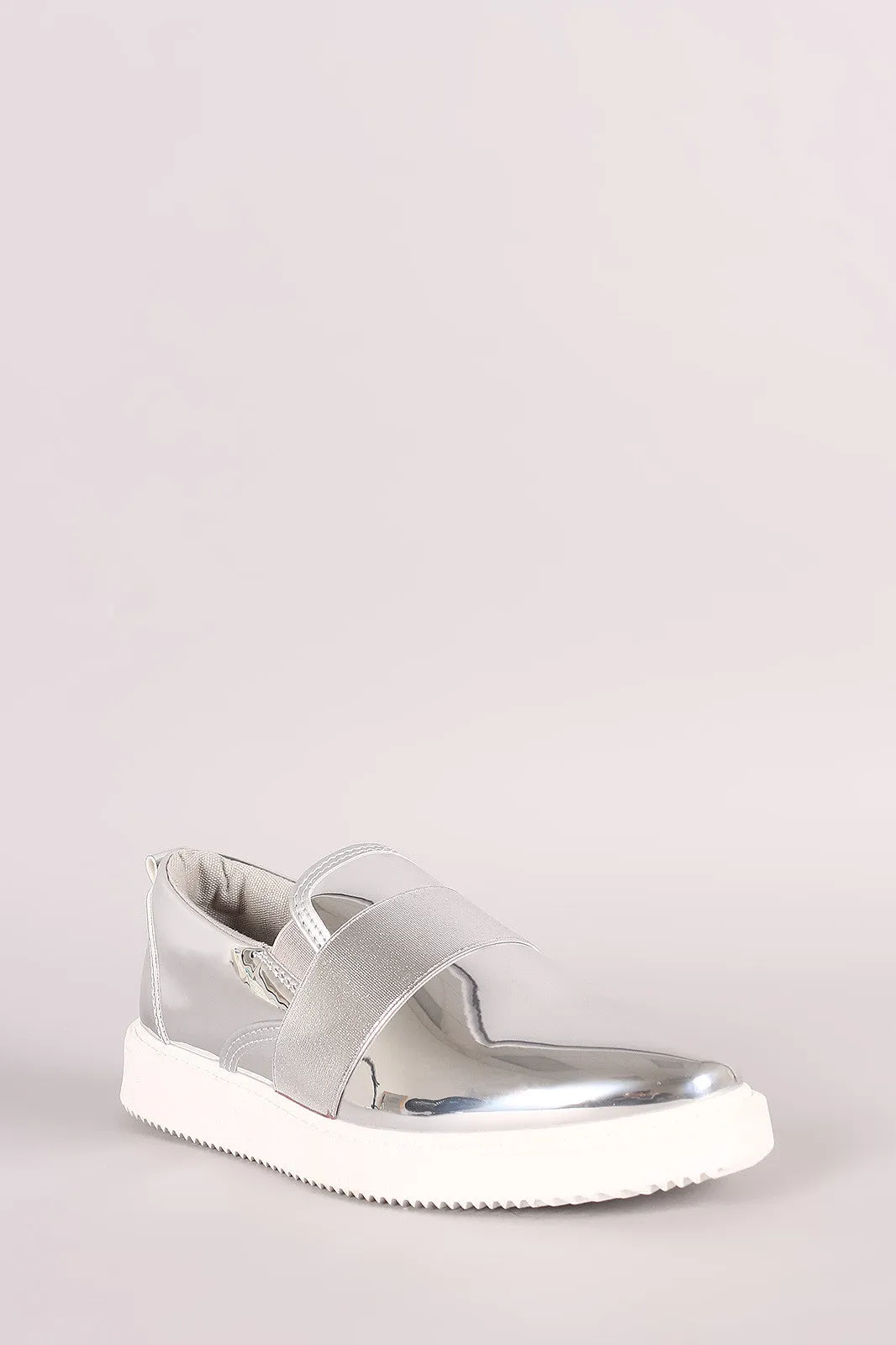 Liliana Patent Slip On Lug Sole Loafer Sneaker