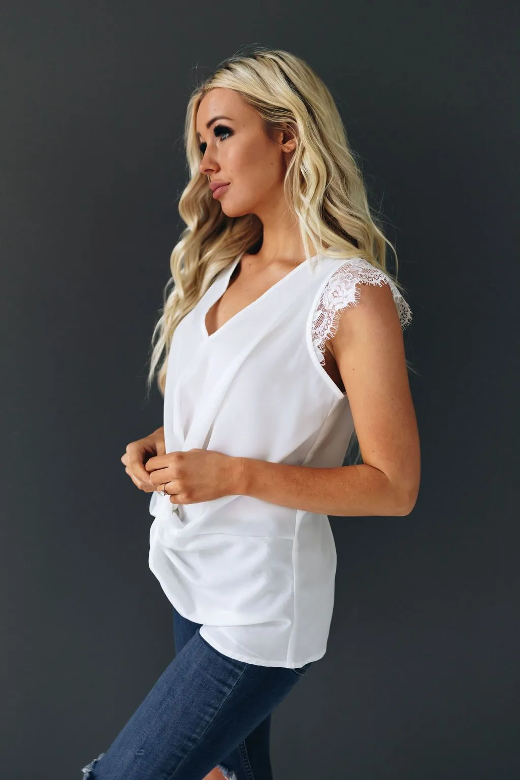 Lucky Lace Twisted Knot Top