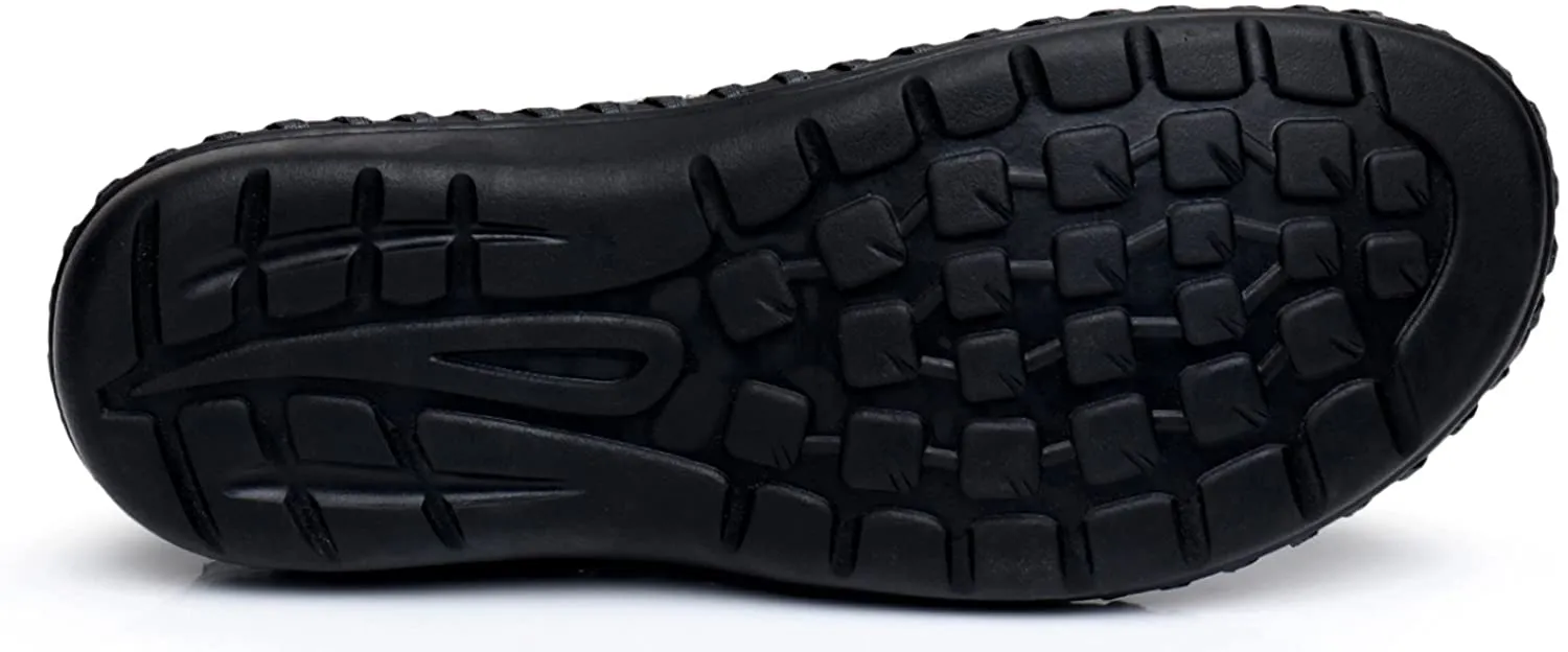 Men's Brown/Green Honeycomb Leather Loafers