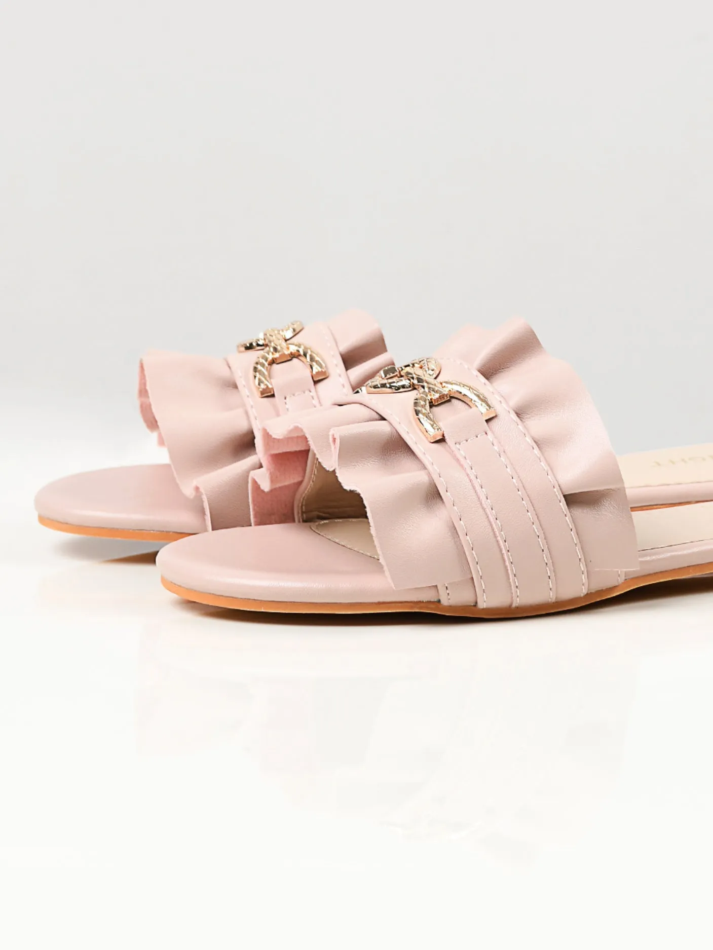 Metal Chain Slides - Pink