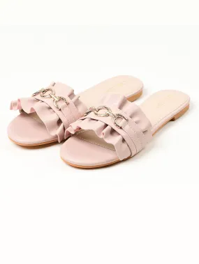Metal Chain Slides - Pink
