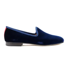 Navy Velvet Slipper