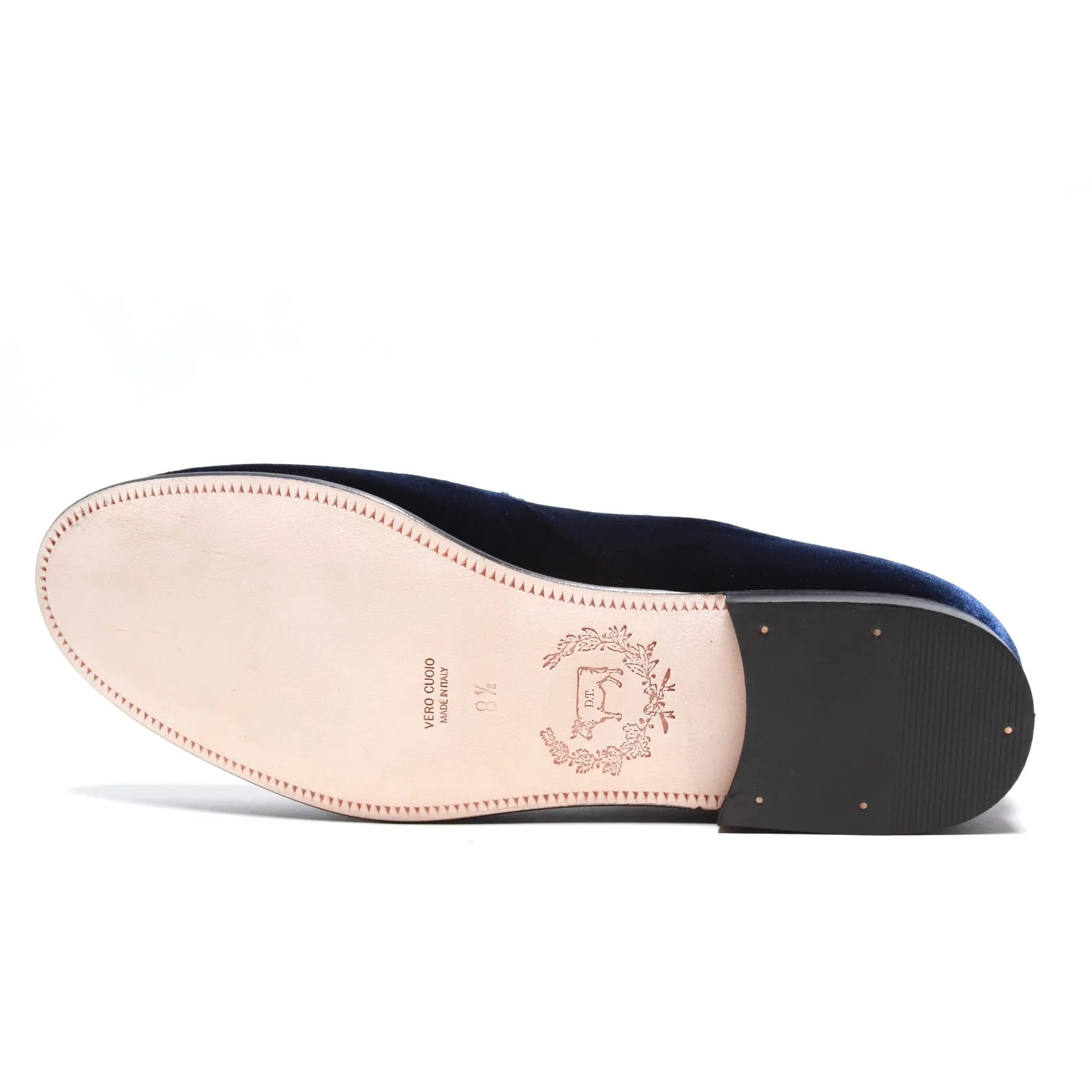 Navy Velvet Slipper