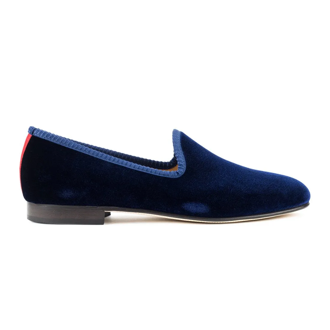 Navy Velvet Slipper