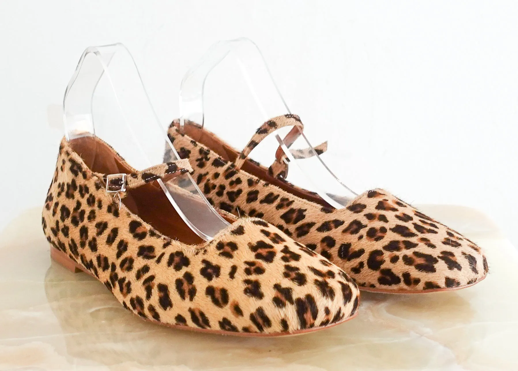 New Leopard print flats RRP £175