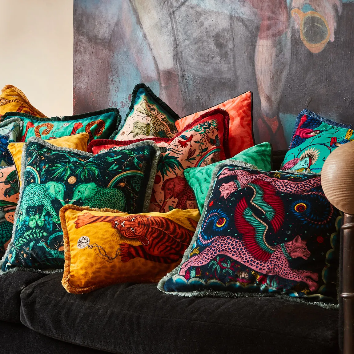 Tigris Luxury Velvet Bolster Cushion