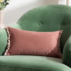 Tilly Velvet Reversible Cushion Pear/Shell