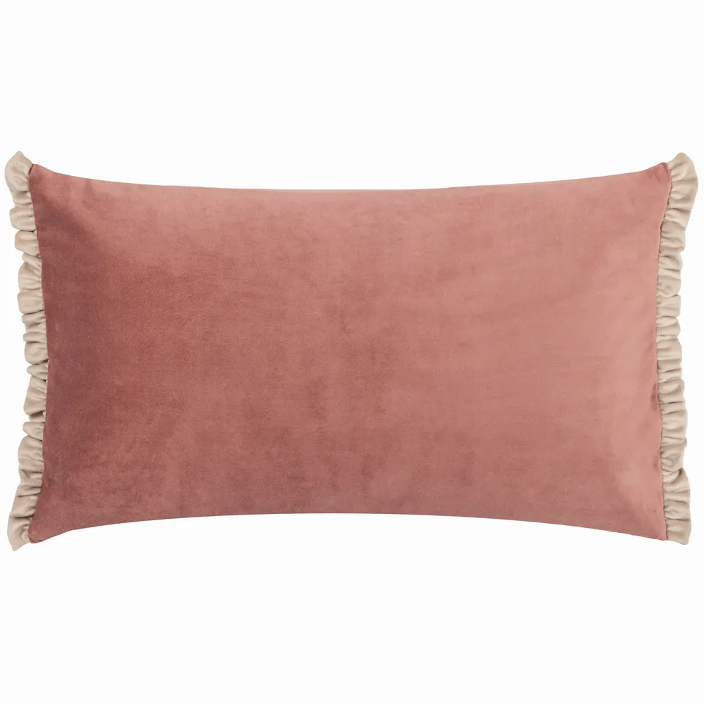 Tilly Velvet Reversible Cushion Pear/Shell