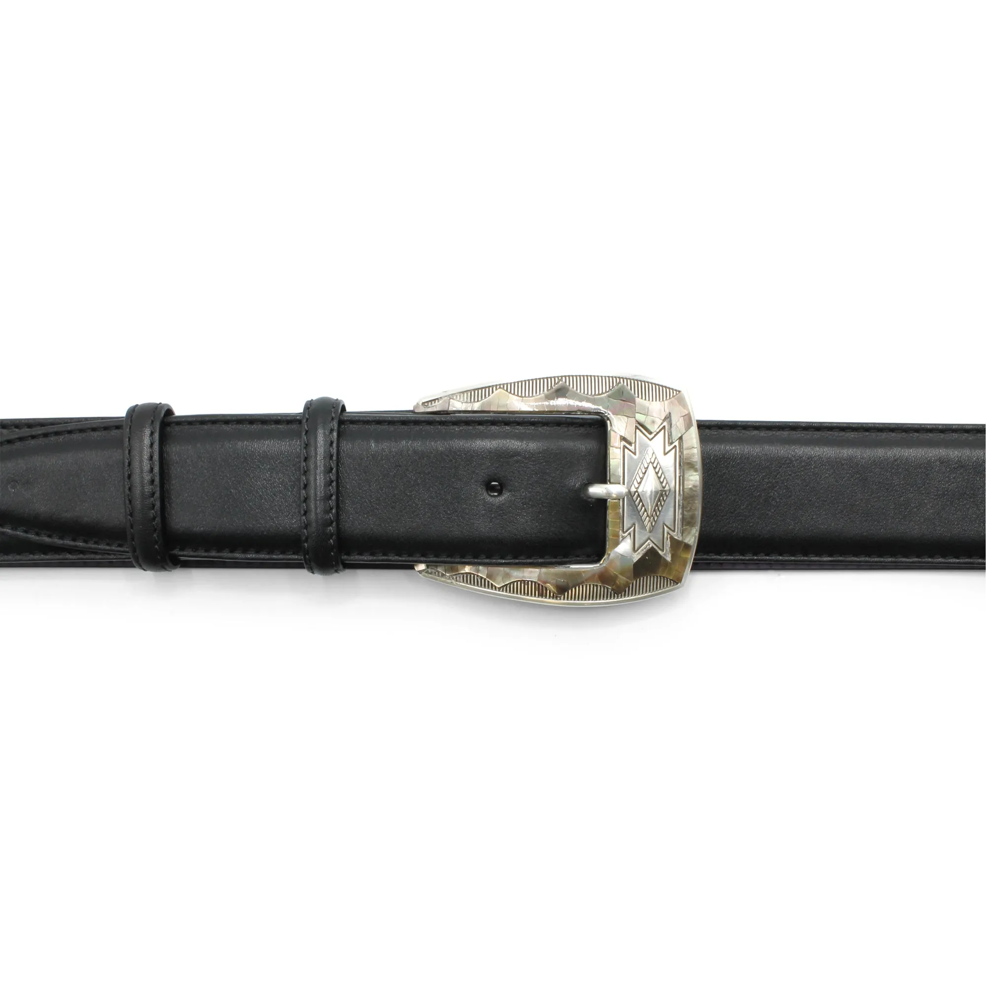 Western Scalloped Shell Insert Prong Buckle 40mm