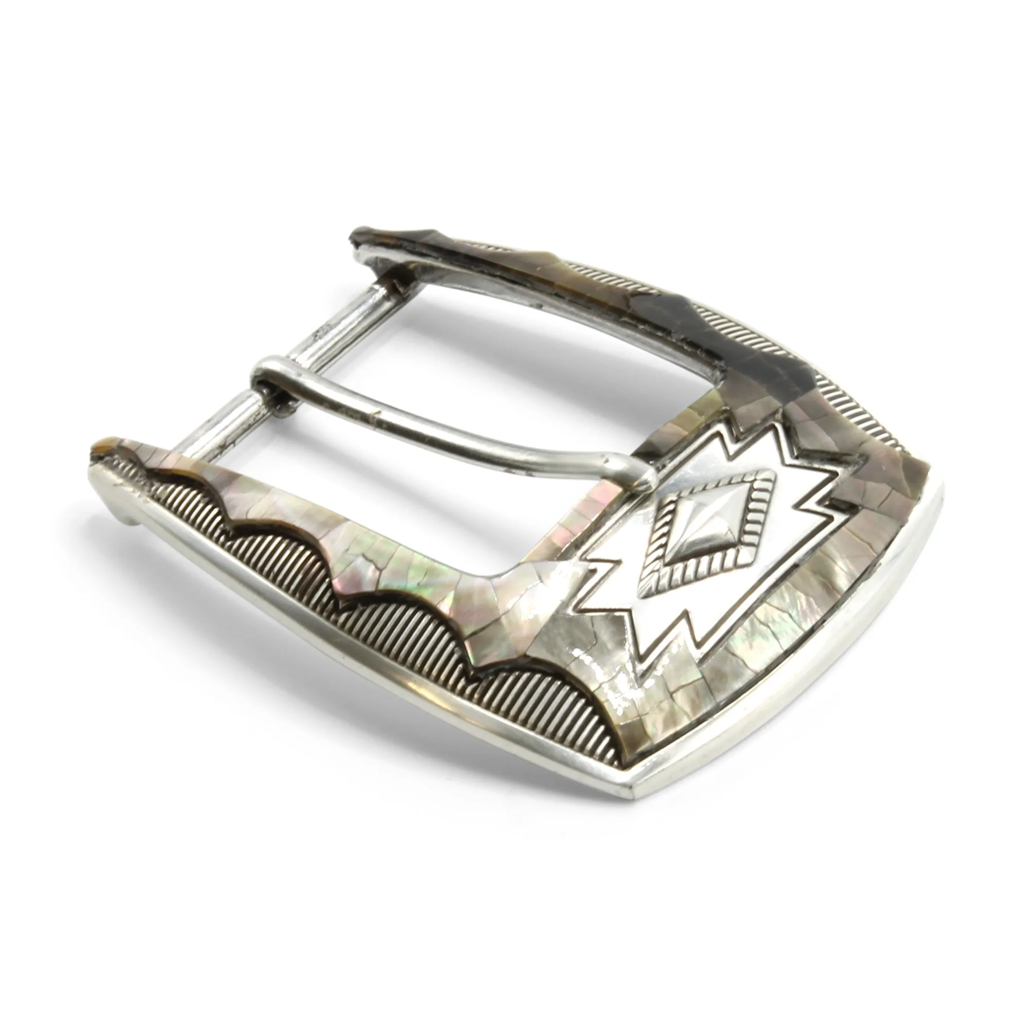 Western Scalloped Shell Insert Prong Buckle 40mm