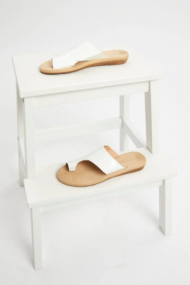 White Flat Slides