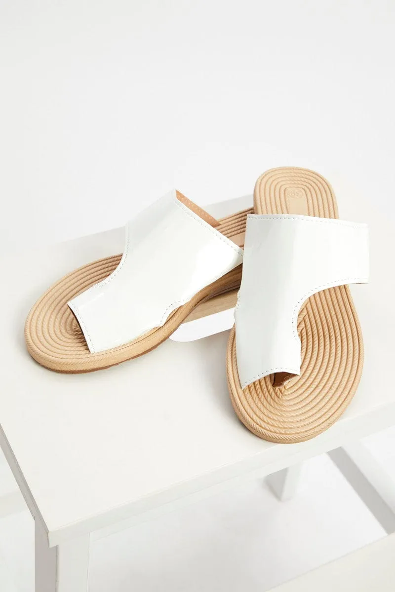 White Flat Slides