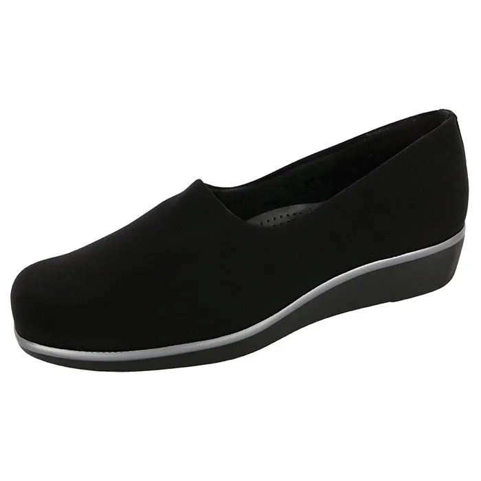 Womens SAS Bliss Slip On Wedge Black