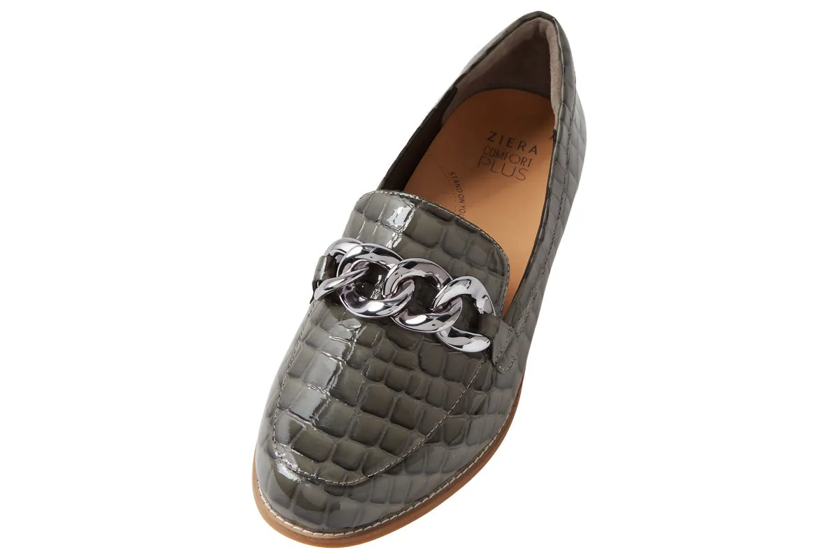 Ziera Tamest XF Grey Patent Croc Womens