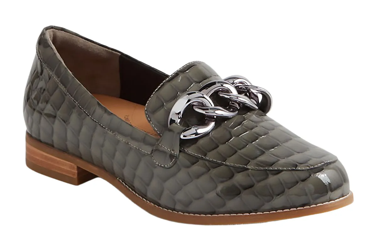 Ziera Tamest XF Grey Patent Croc Womens